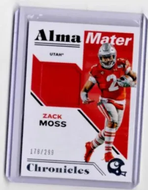 Zack Moss- 2020 Chronicles Draft Picks - Alma Mater Materials /299